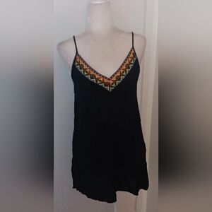 Elegant Black Maxi Dress with Embroidered Details